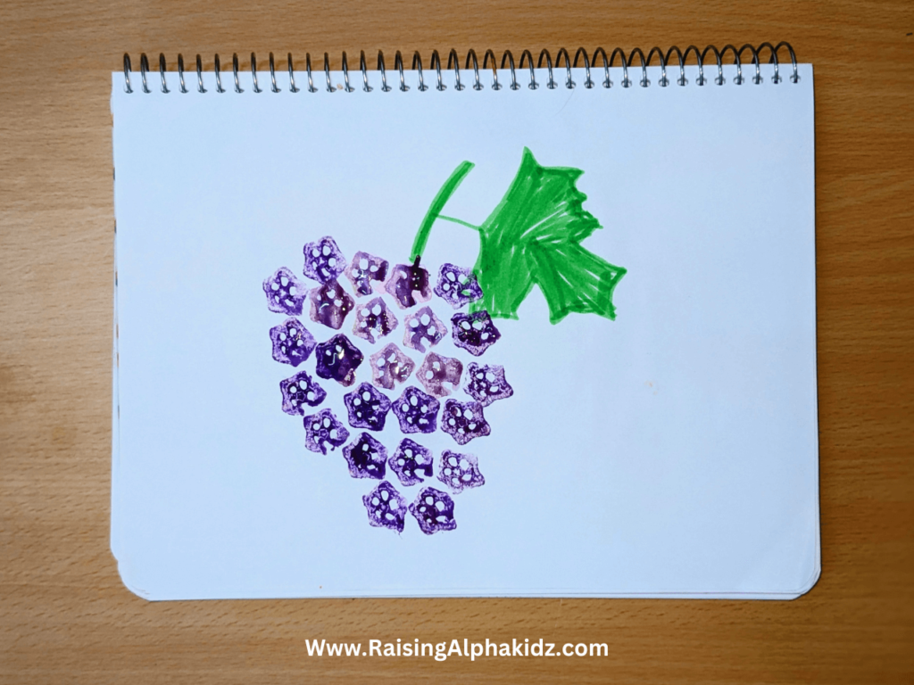 Grapes Painting with Okra
