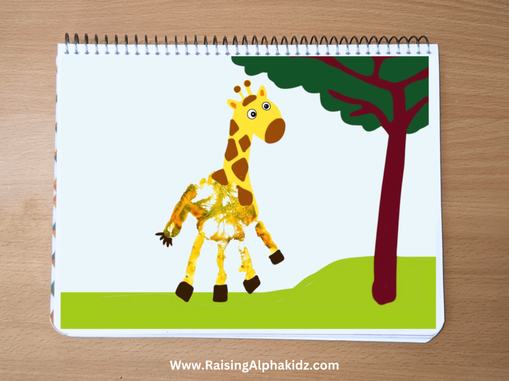 Giraffe  Hand Print