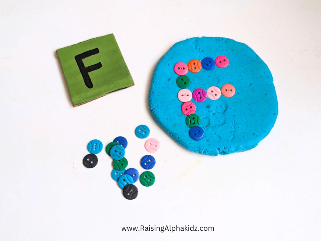 Letter formation Play dough activity 