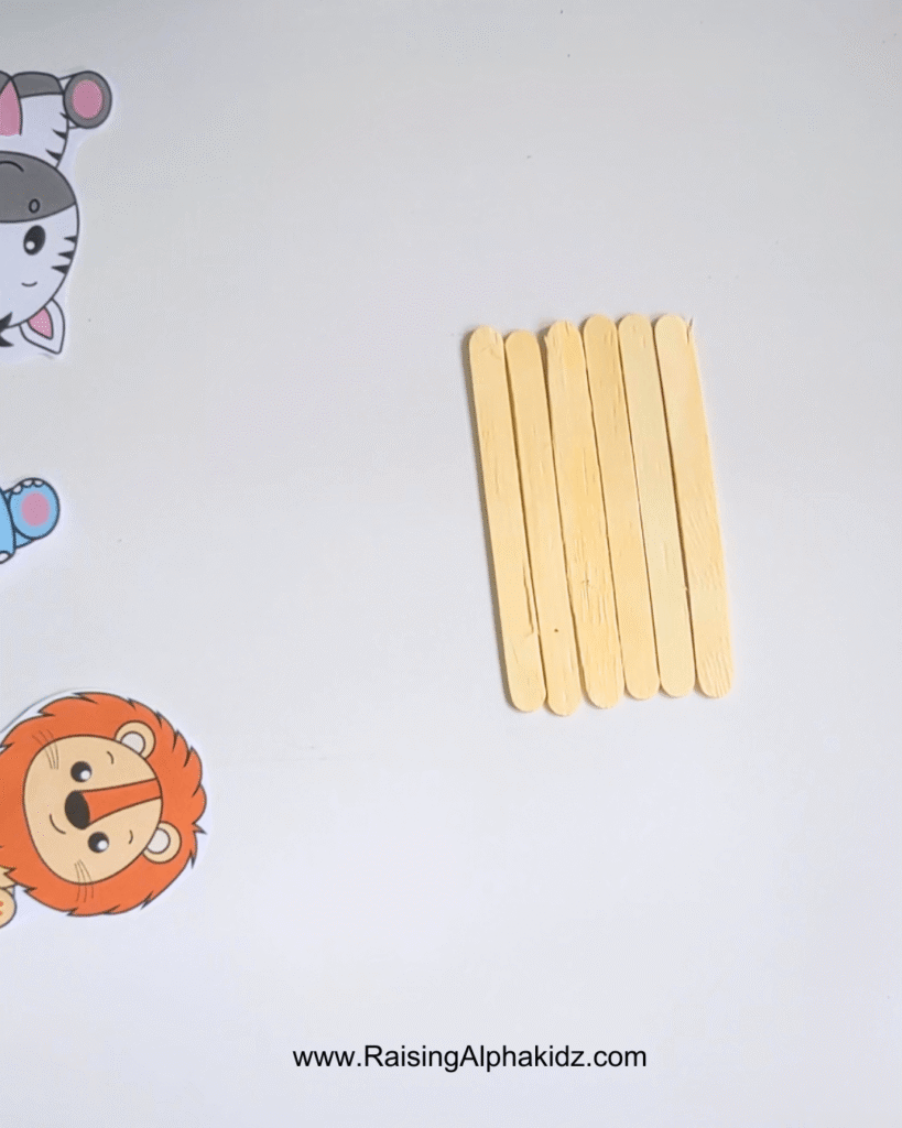 Step 3: Arrange the popsicle sticks