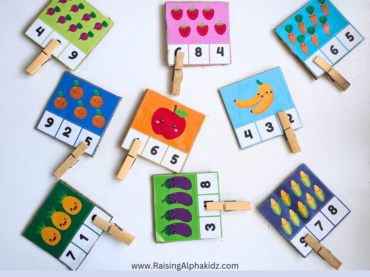 Count & Clip Cards Free Printables