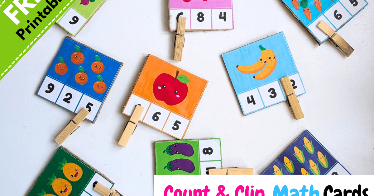 Count & Clip Cards Free Printables