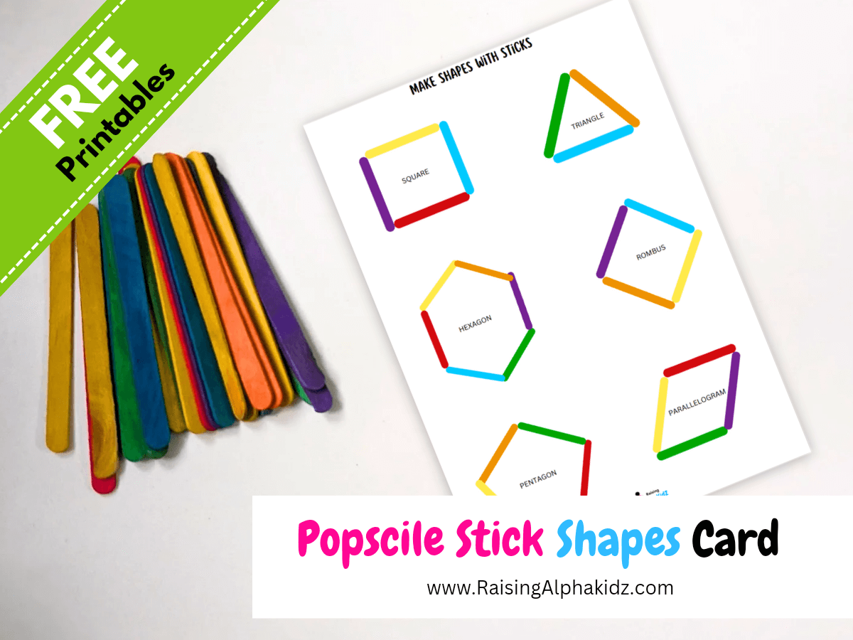 Popscile Sticks Shapes Card