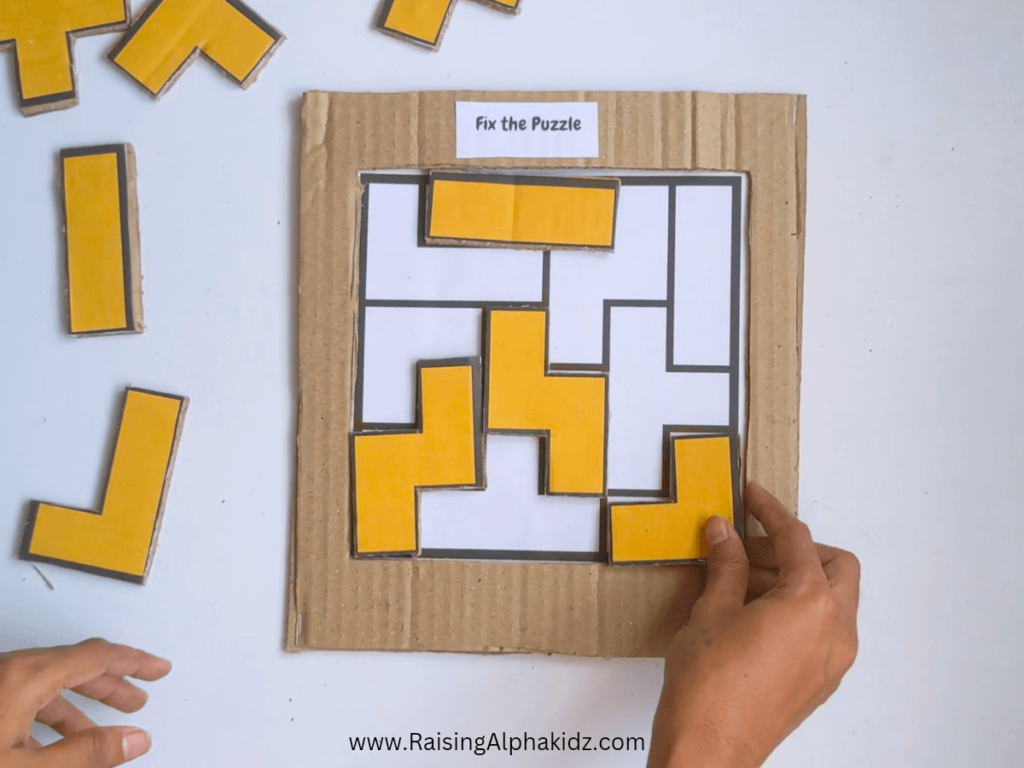 Step 8 : Playing Cardboard Puzzle Game