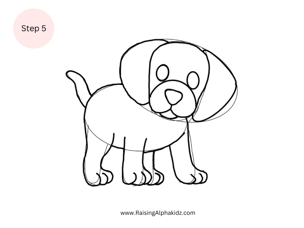 Drawing Dog Step By Step For Kids 