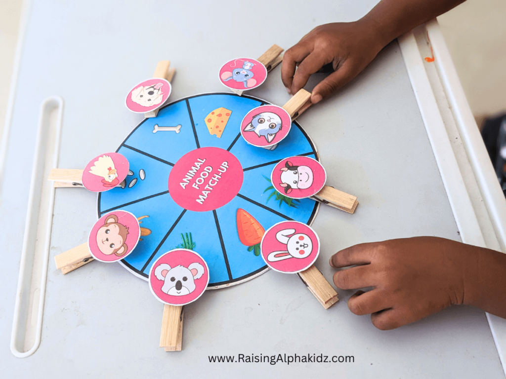 Animal Food Matching Activity