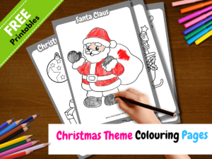 Christmas Theme Colouring Pages