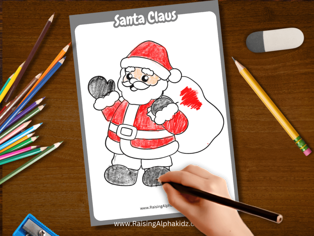 Christmas Theme Colouring Pages 