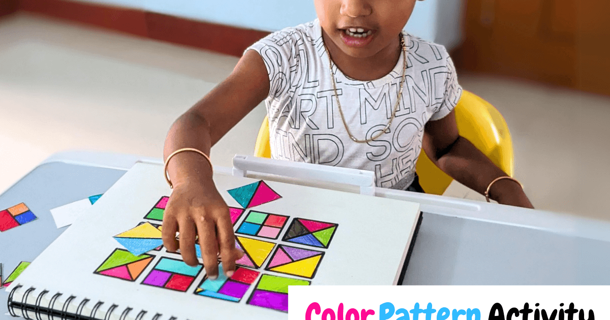 Color Pattern Matching Activity For Preschool