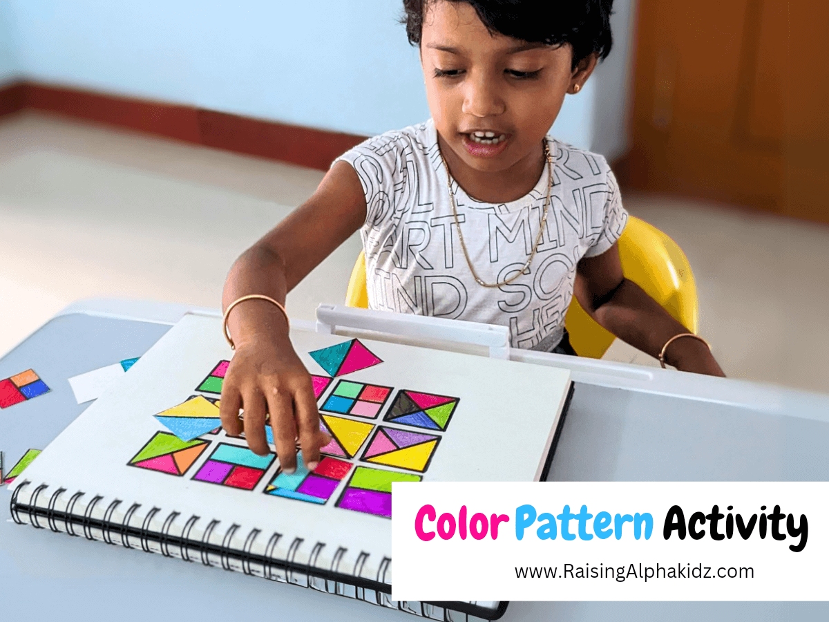 Color Pattern Matching Activity For Preschool