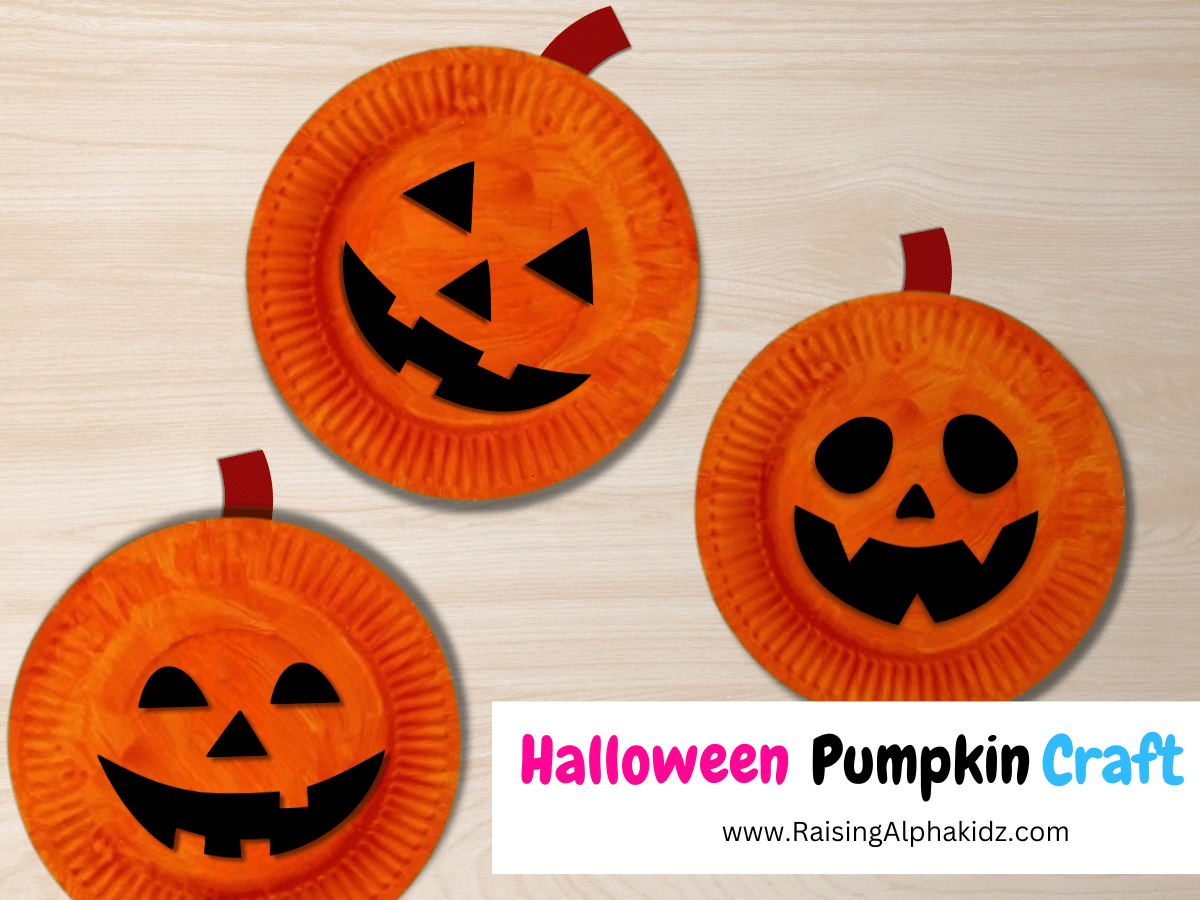 Easy Halloween Pumpkin Craft Using Paper Plates