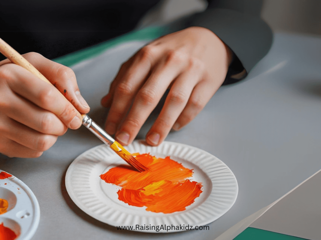 Easy Halloween Pumpkin Craft Using Paper Plates