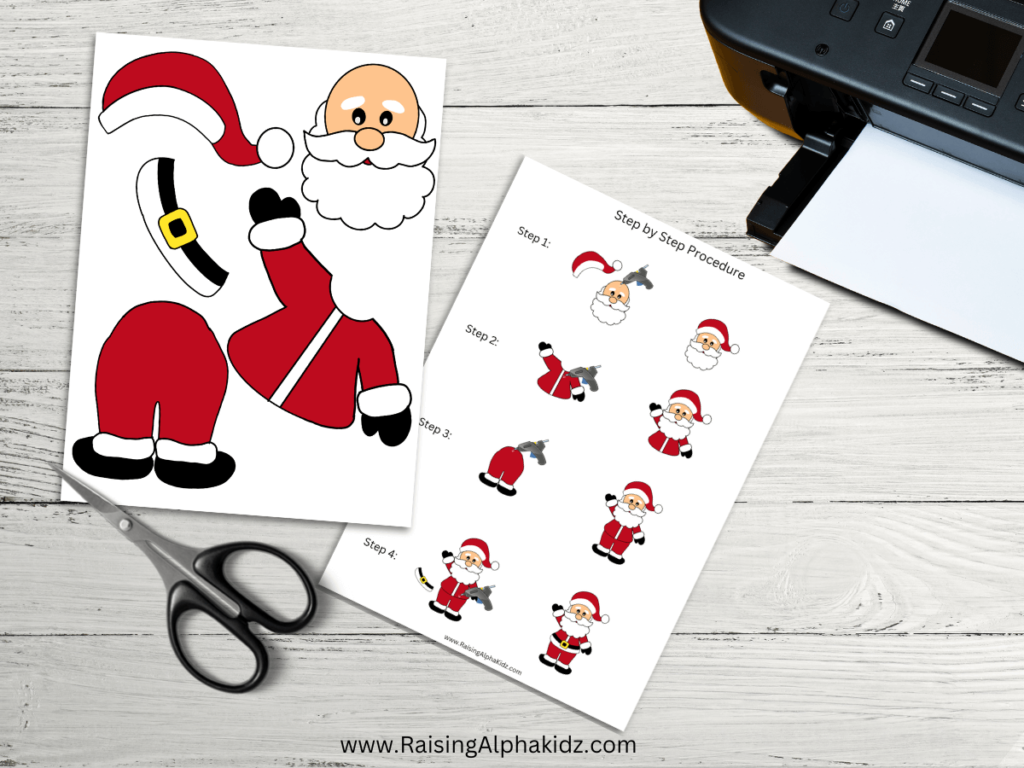 How to Make Paper Santa Claus Craft For Kids with Free Template