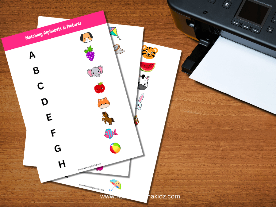 Alphabets Matching Worksheets