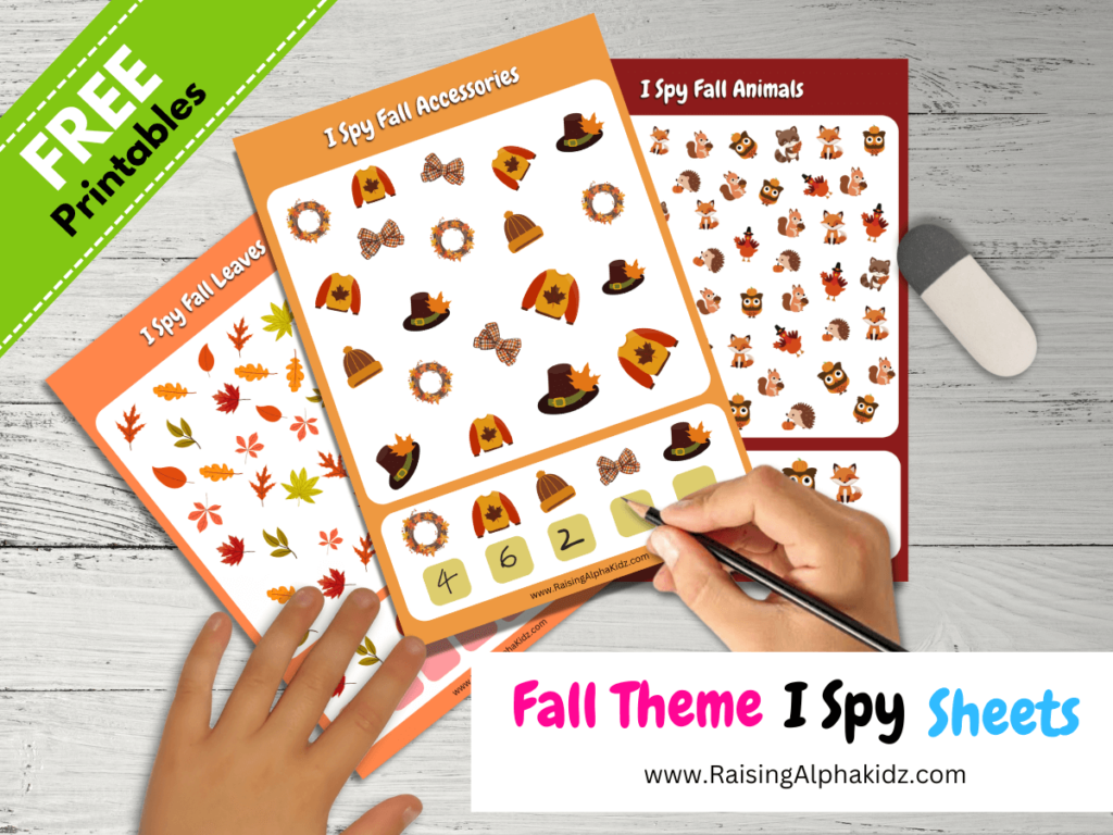 Fall I Spy Sheets