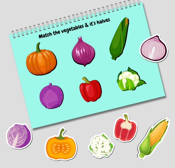 Fruits & Vegetables Busy Book Printable