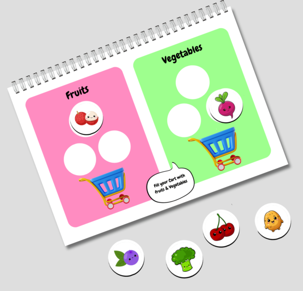 Fruits & Vegetables Busy Book Printable