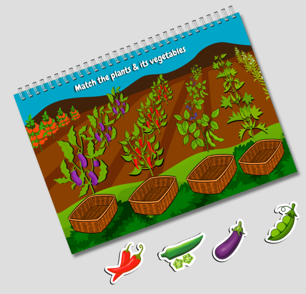 Fruits & Vegetables Busy Book Printable