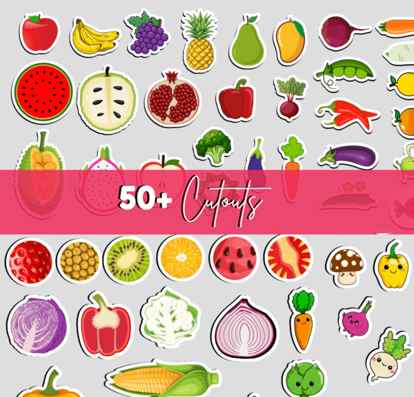 Fruits & Vegetables Busy Book Printable