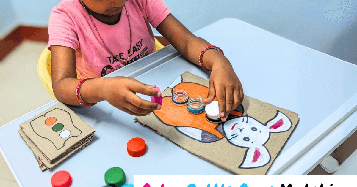 Bottle Caps Activity For Kids