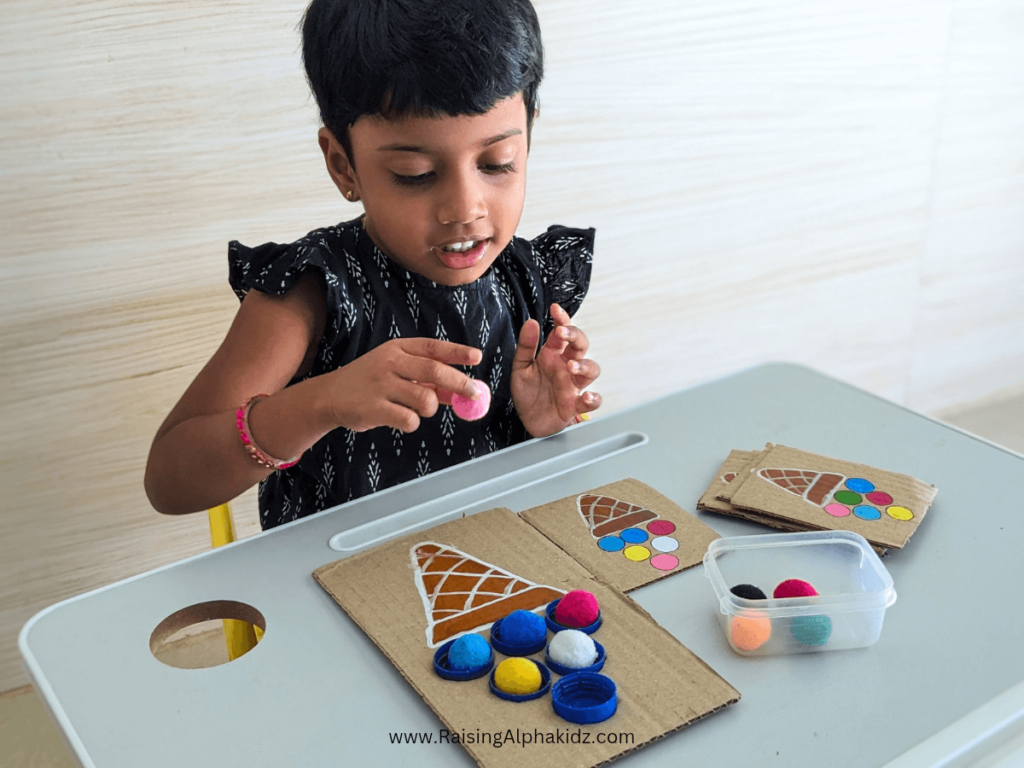 Bottle Caps Icecream Activity