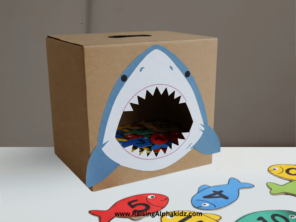 Feed The Shark Math Activity for Preschoolers