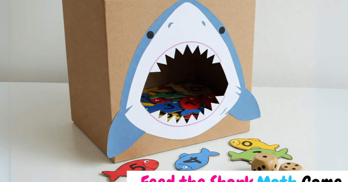 Feed The Shark Math Activity for Preschoolers