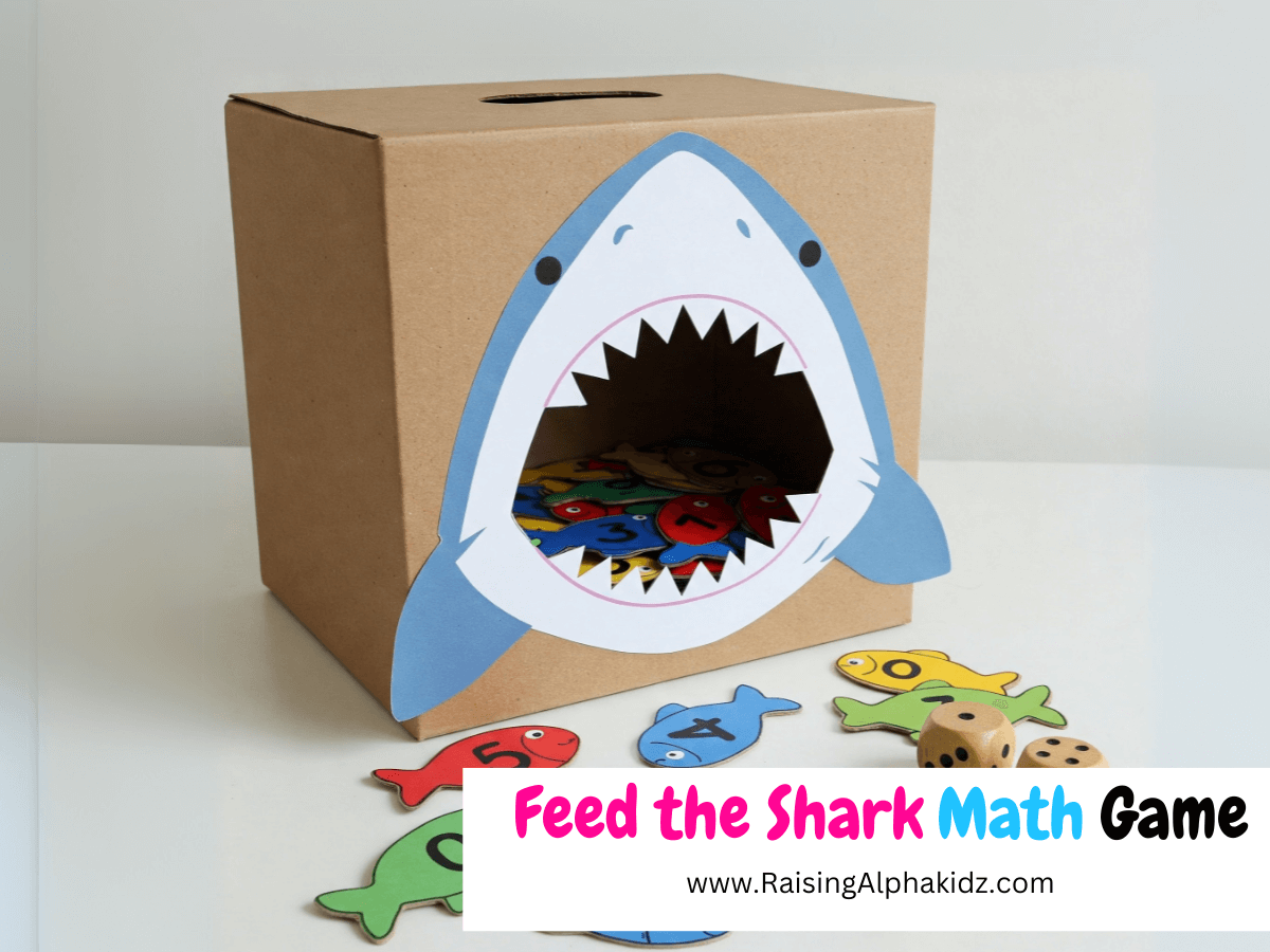 Feed The Shark Math Activity for Preschoolers