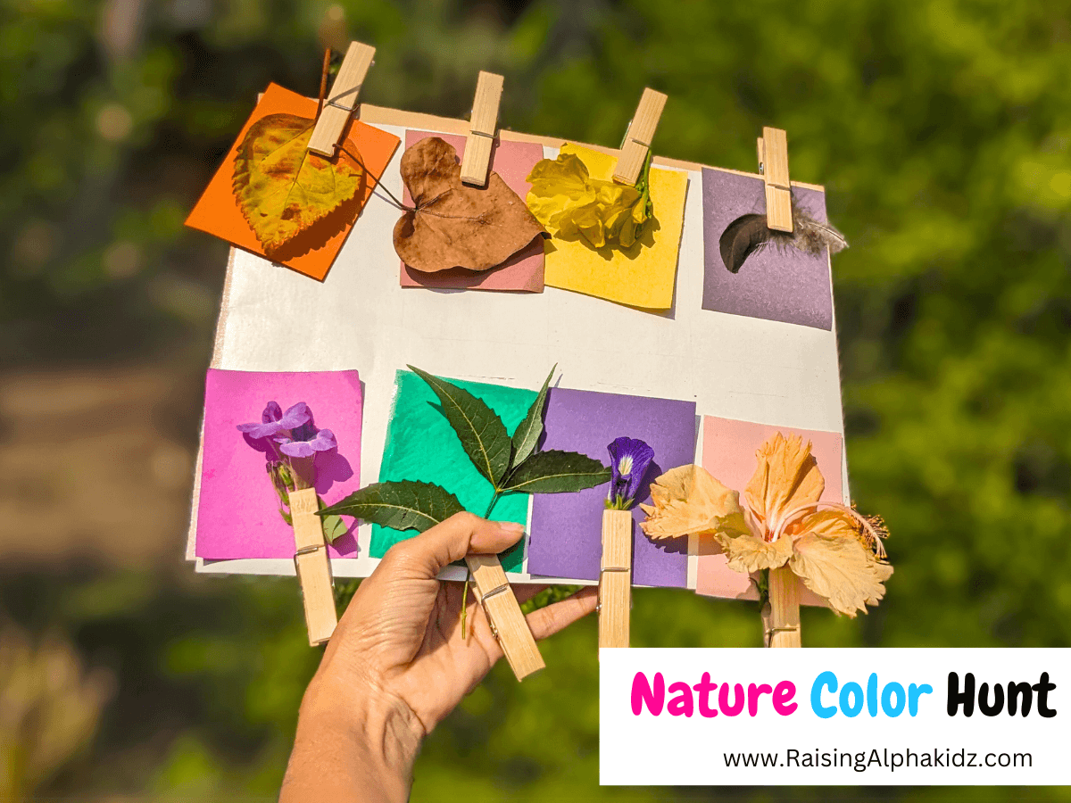 Nature color scavenger hunt to boost observation skills