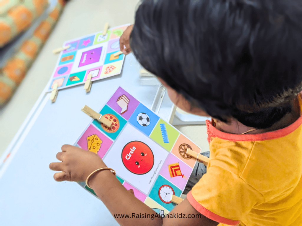 Shapes Objects Activity for Kindergarteners -Free Printable