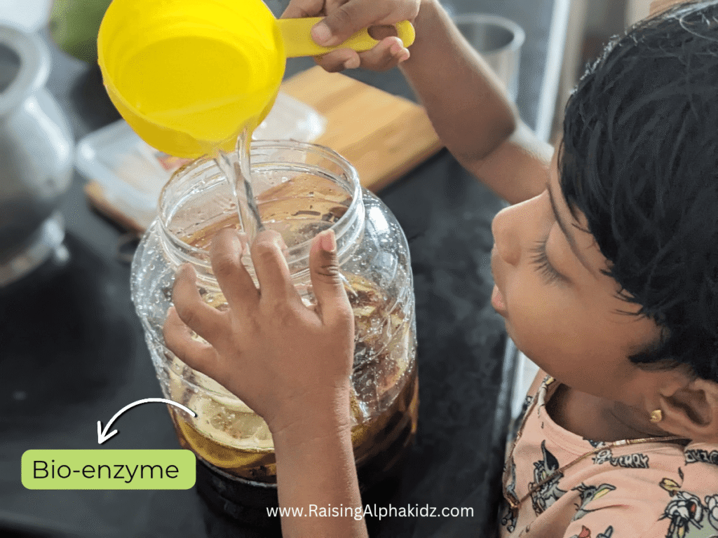 Making Bio-enzyme with kids