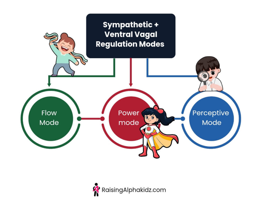 Sympathetic regulated modes in children