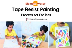 tape resist art - process art for kids