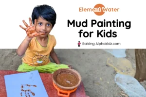 mud painting for kids