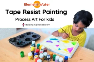 Tape resist art for kids