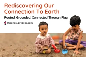 Child grounding barefoot outdoors, illustrating the purpose of grounding activities for kids