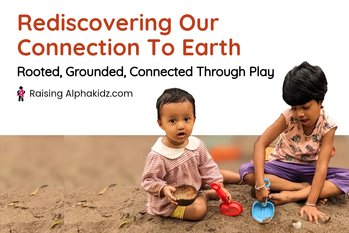 Child grounding barefoot outdoors, illustrating the purpose of grounding activities for kids